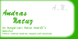 andras matuz business card